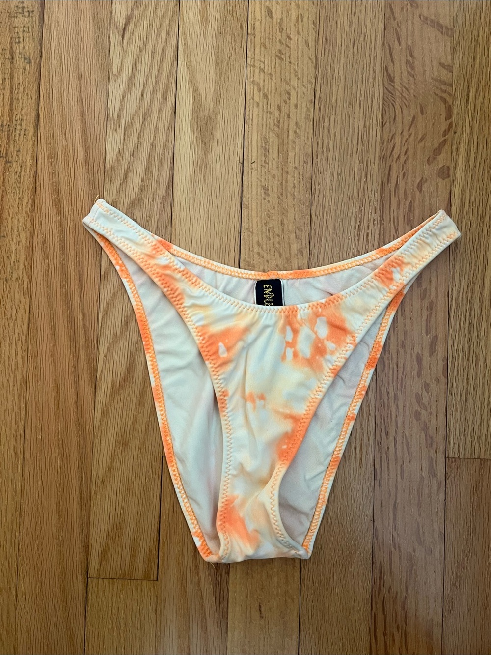 Tie-Dye Orange & White Women’s Bikini Bottom
